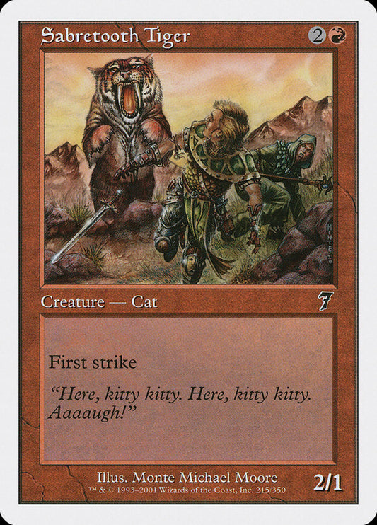 Sabretooth Tiger - (Foil): Seventh Edition