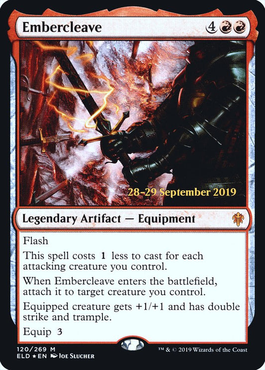 Embercleave (Prerelease) (Throne of Eldraine) - (Foil): Throne of Eldraine Promos