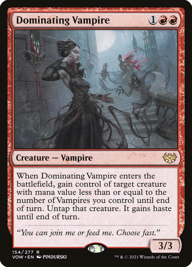 Dominating Vampire - (Foil): Innistrad: Crimson Vow