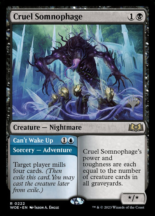 Cruel Somnophage // Can't Wake Up (Promo Pack) (Wilds of Eldraine) - (Foil): Wilds of Eldraine Promos