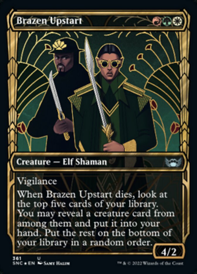 Brazen Upstart (Showcase) (Gilded Foil) - (Foil): Streets of New Capenna