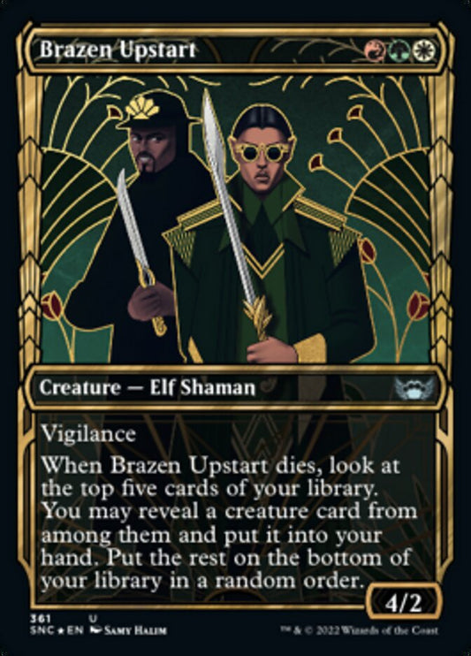 Brazen Upstart (Showcase) (Gilded Foil) - (Foil): Streets of New Capenna