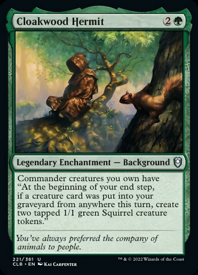 Cloakwood Hermit - (Foil): Commander Legends: Battle for Baldur's Gate