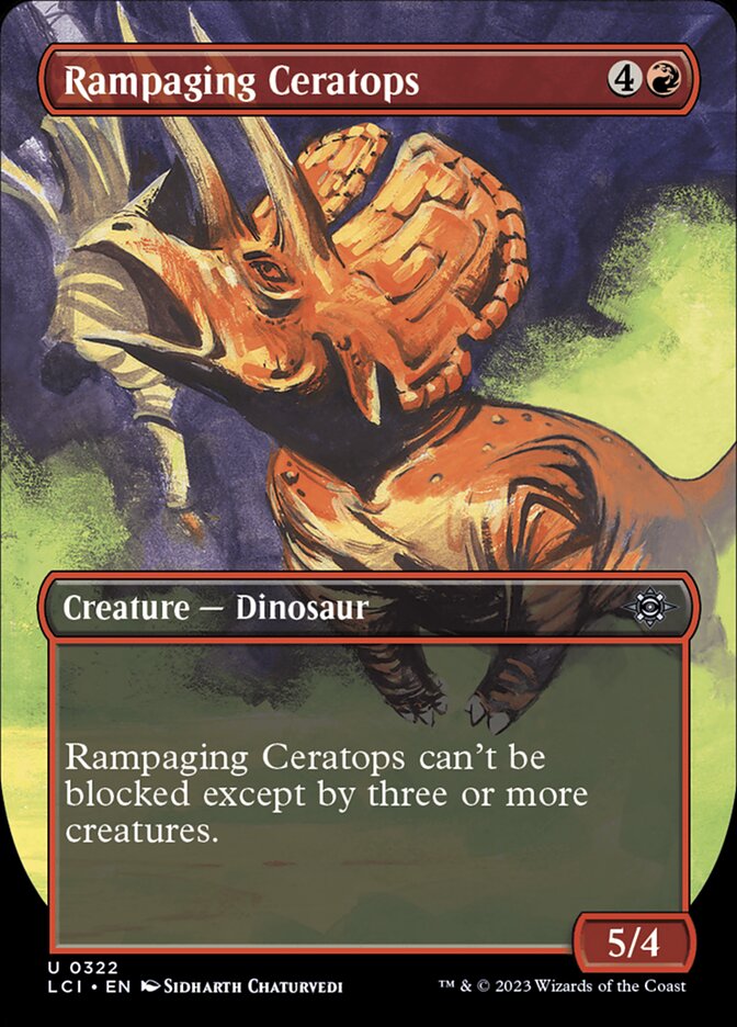Rampaging Ceratops (Borderless): Lost Caverns of Ixalan