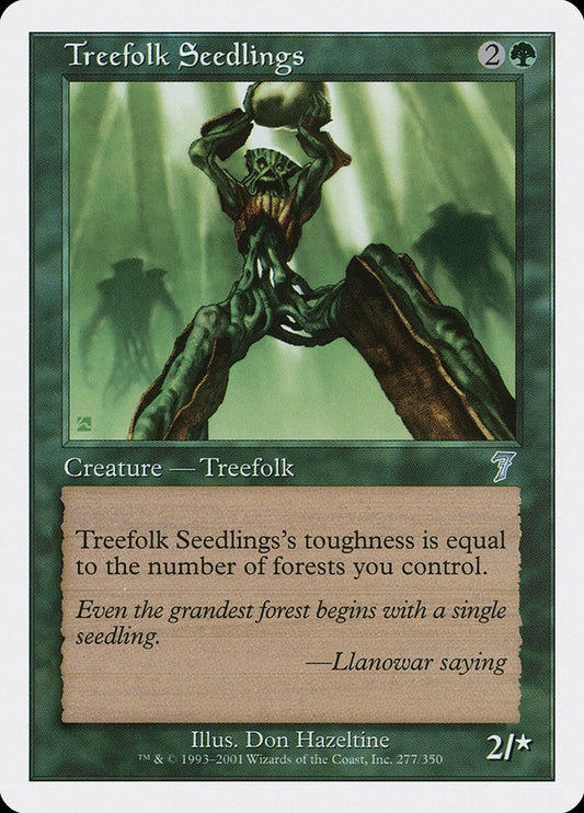 Treefolk Seedlings - (Foil): Seventh Edition