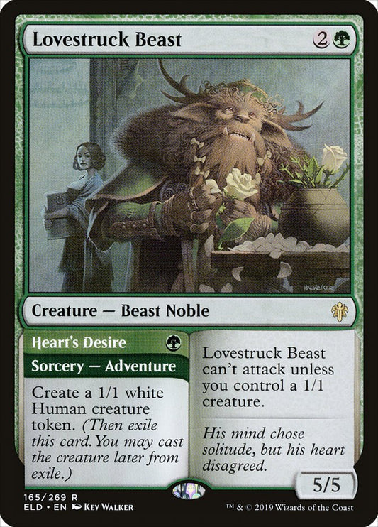 Lovestruck Beast // Heart's Desire - (Foil): Throne of Eldraine