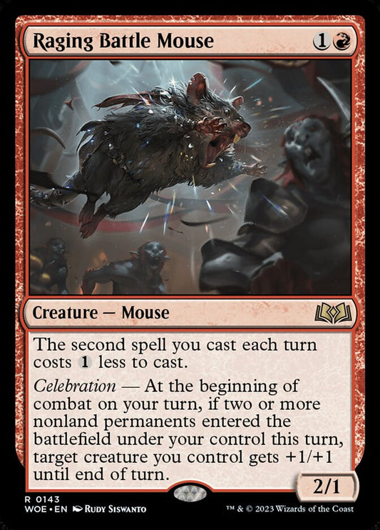 Raging Battle Mouse - (Foil): Wilds of Eldraine