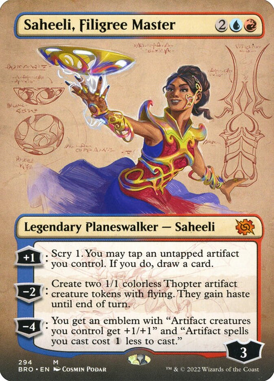 Saheeli, Filigree Master (Borderless): The Brothers' War