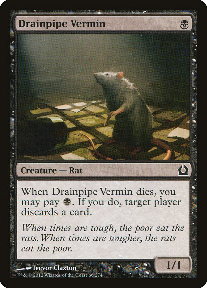 Drainpipe Vermin - (Foil): Return to Ravnica