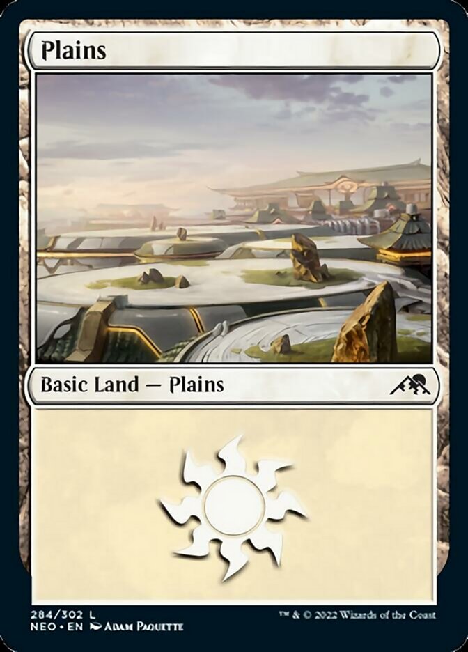 Plains (#284): Kamigawa: Neon Dynasty