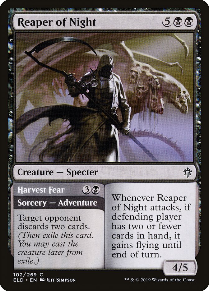 Reaper of Night // Harvest Fear - (Foil): Throne of Eldraine
