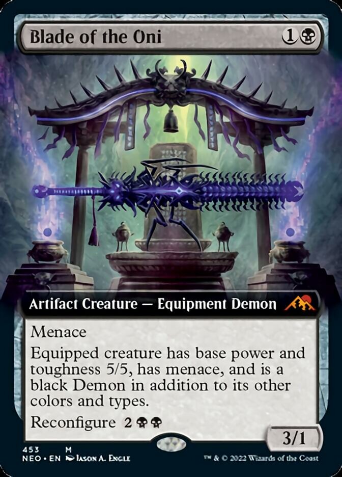 Blade of the Oni (Extended Art) - (Foil): Kamigawa: Neon Dynasty