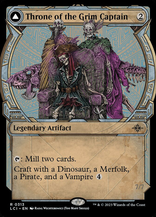 Throne of the Grim Captain // The Grim Captain (Showcase) - (Foil): Lost Caverns of Ixalan