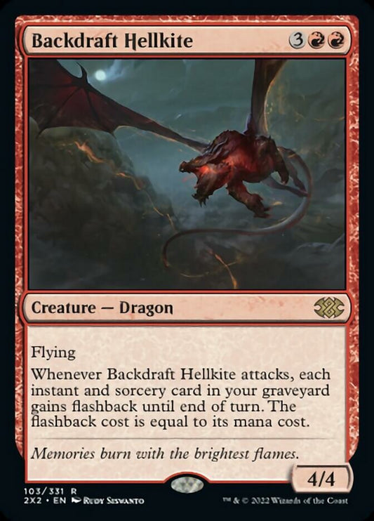 Backdraft Hellkite - (Foil): Double Masters 2022