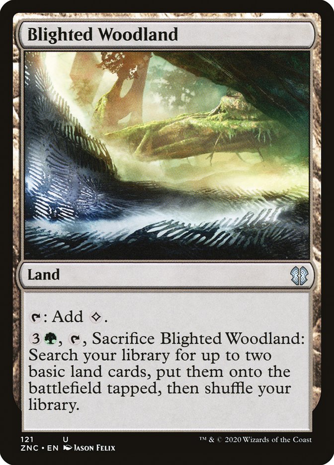 Blighted Woodland: Zendikar Rising Commander
