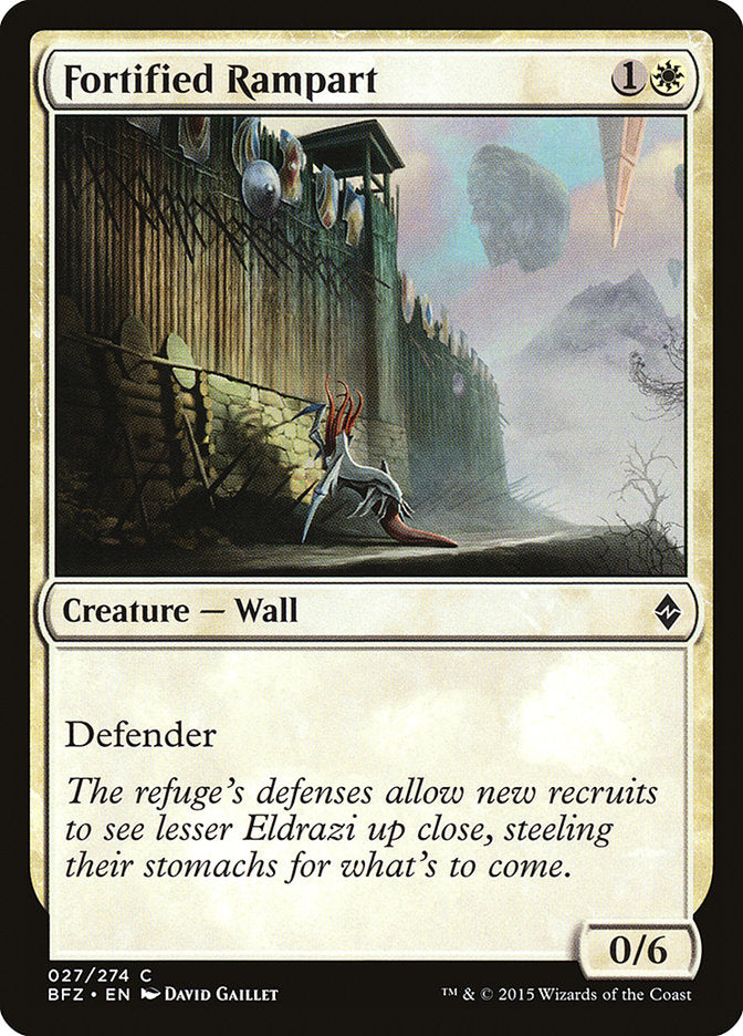 Fortified Rampart - (Foil): Battle for Zendikar