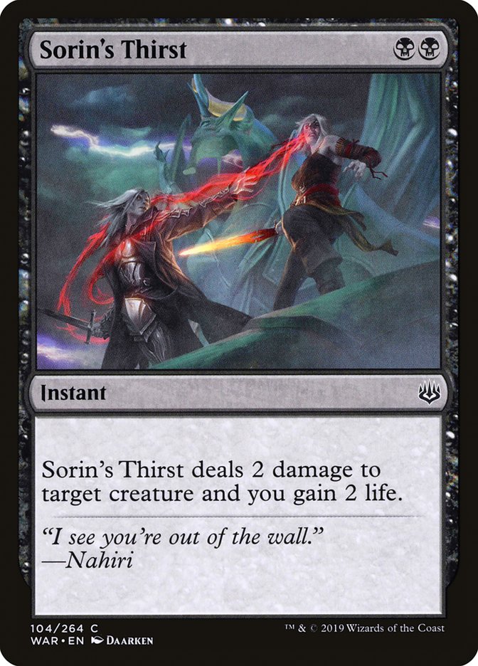 Sorin's Thirst - (Foil): War of the Spark