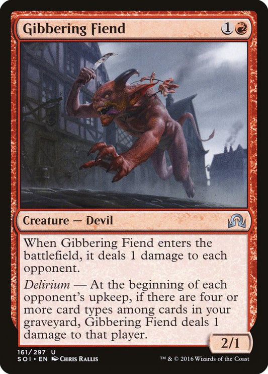 Gibbering Fiend - (Foil): Shadows over Innistrad