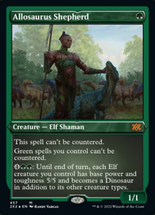 Allosaurus Shepherd (Foil Etched) - (Foil): Double Masters 2022