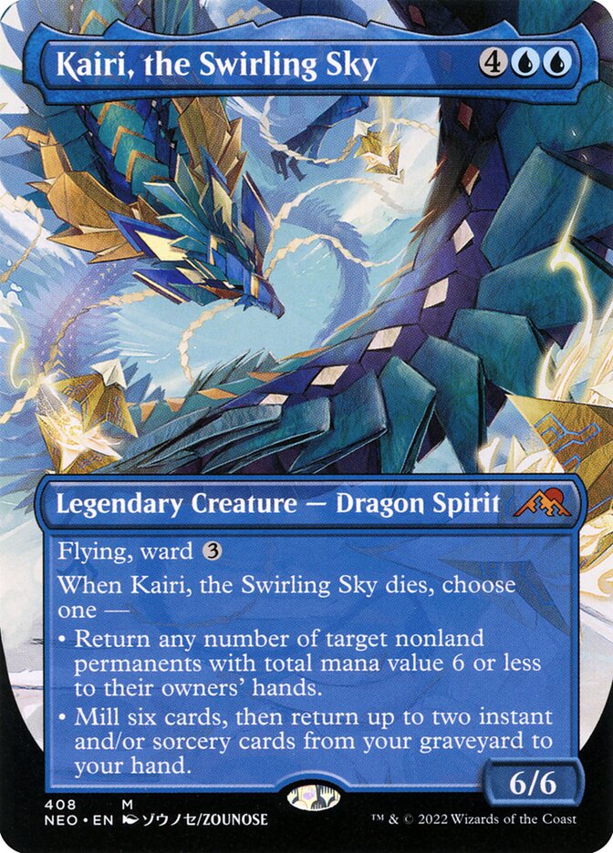 Kairi, the Swirling Sky (Borderless) - (Foil): Kamigawa: Neon Dynasty