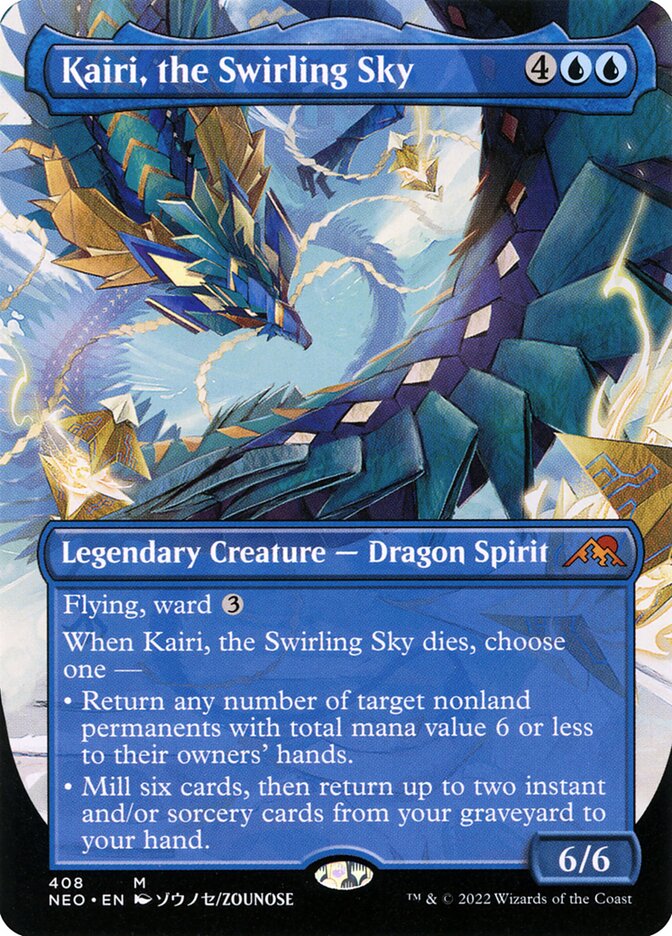 Kairi, the Swirling Sky (Borderless) - (Foil): Kamigawa: Neon Dynasty