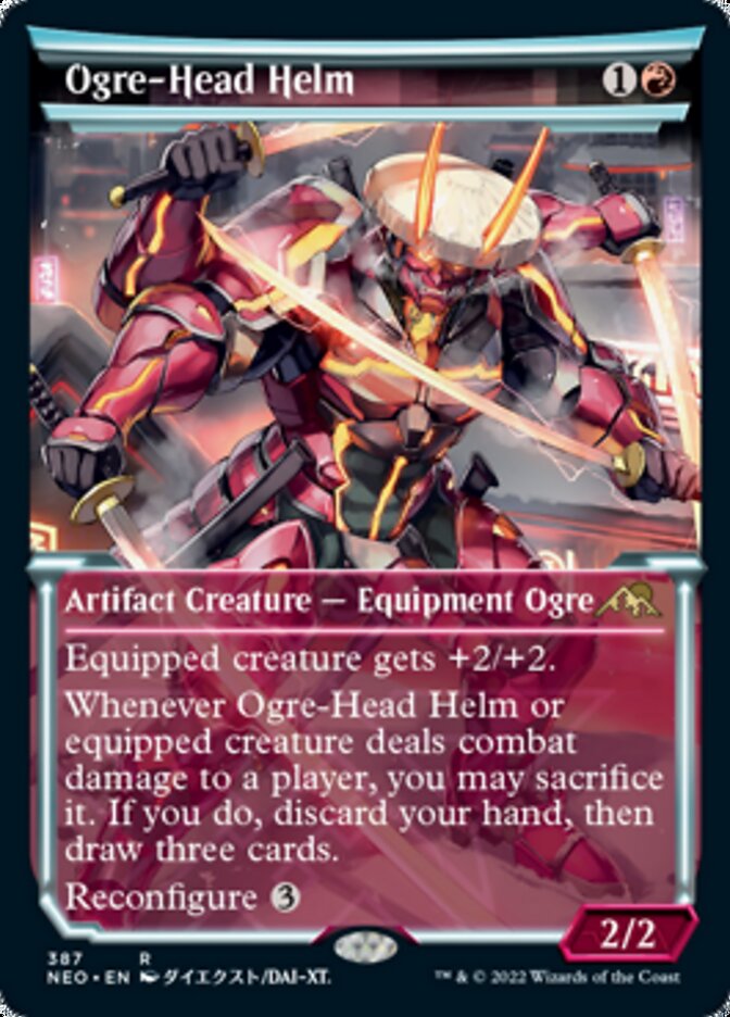 Ogre-Head Helm (Showcase) - (Foil): Kamigawa: Neon Dynasty