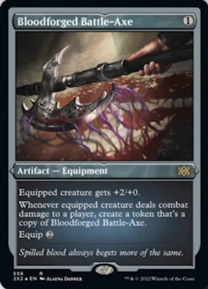 Bloodforged Battle-Axe (Foil Etched) - (Foil): Double Masters 2022