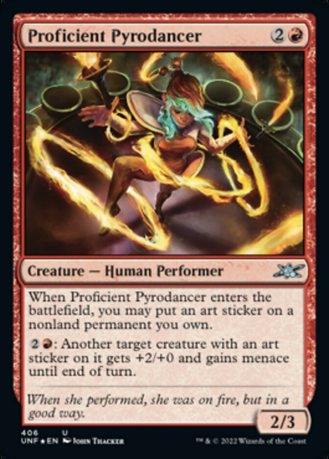 Proficient Pyrodancer (Galaxy Foil) - (Foil): Unfinity