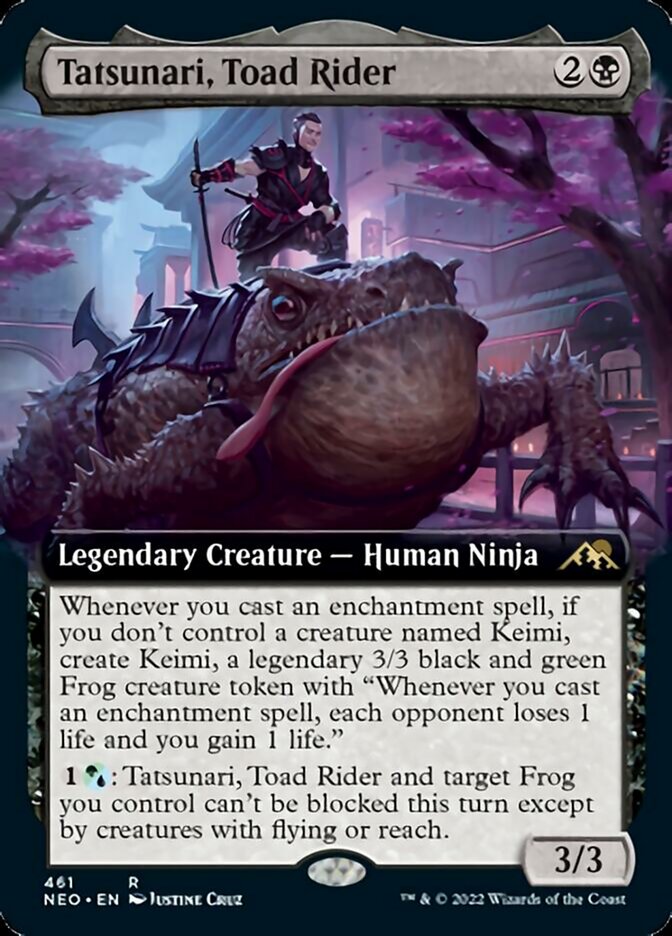 Tatsunari, Toad Rider (Extended Art) - (Foil): Kamigawa: Neon Dynasty