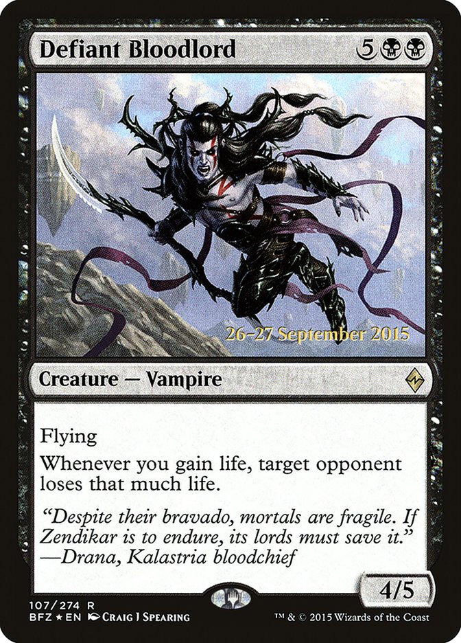 Defiant Bloodlord (Prerelease) (Battle for Zendikar) - (Foil): Battle for Zendikar Promos