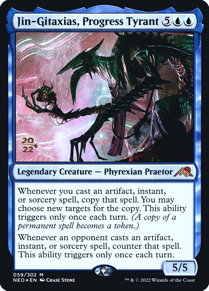 Jin-Gitaxias, Progress Tyrant - (Foil): Kamigawa: Neon Dynasty Promos