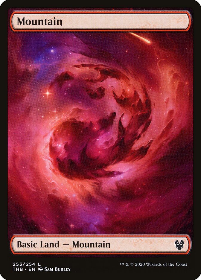 Mountain (#253) (Full Art) - (Foil): Theros Beyond Death