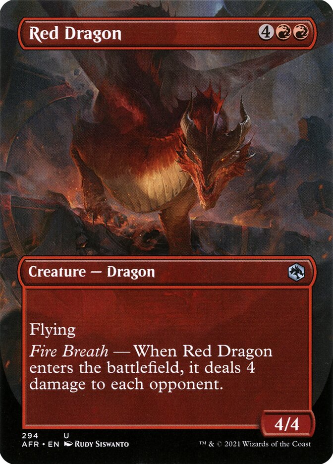 Red Dragon (Borderless) - (Foil): Adventures in the Forgotten Realms
