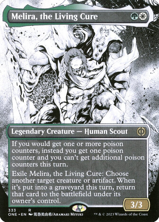 Melira, the Living Cure (#333) (Borderless): Phyrexia: All Will Be One