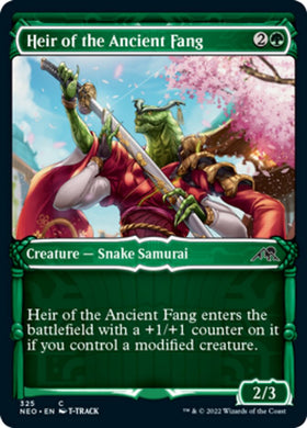 Heir of the Ancient Fang (Showcase) - (Foil): Kamigawa: Neon Dynasty