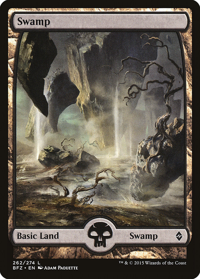 Swamp (#262) (Full Art) - (Foil): Battle for Zendikar
