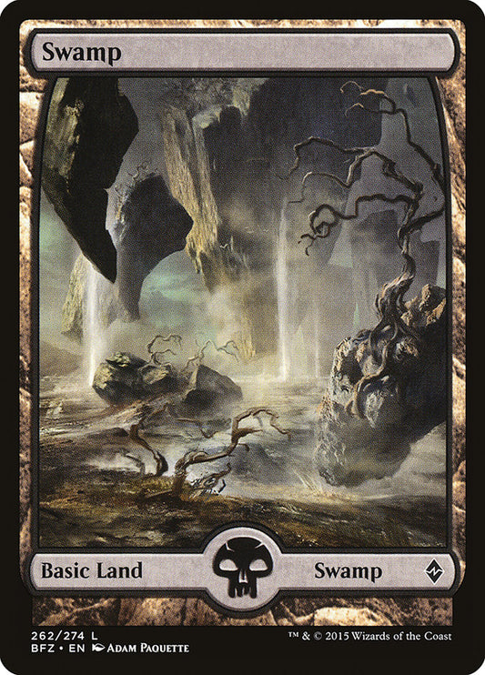 Swamp (#262) (Full Art) - (Foil): Battle for Zendikar