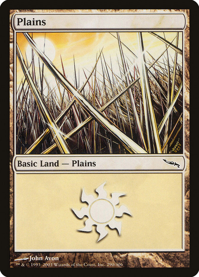 Plains (#290) - (Foil): Mirrodin