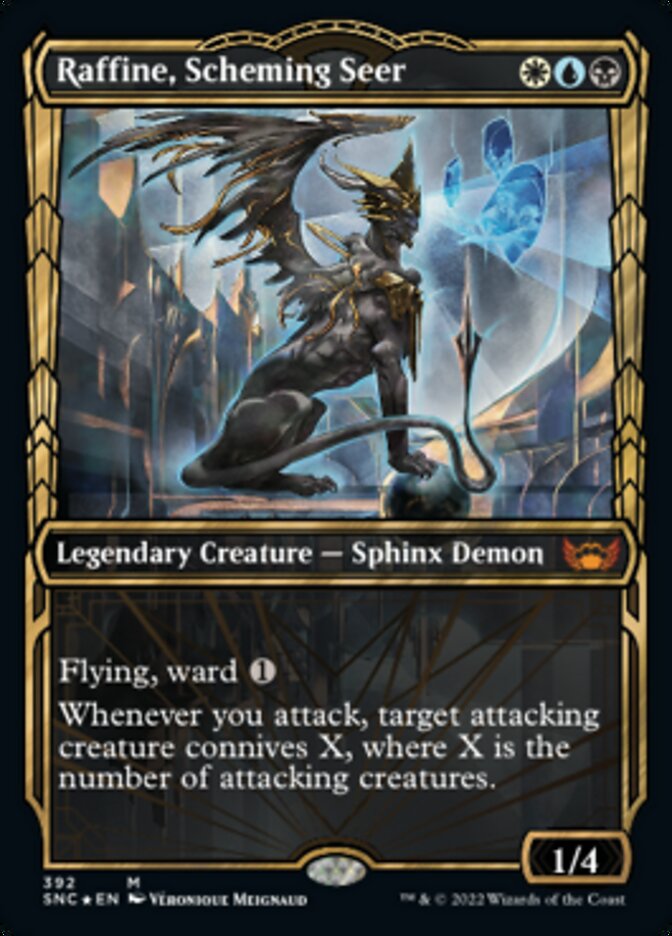 Raffine, Scheming Seer (Showcase) (Gilded Foil) - (Foil): Streets of New Capenna