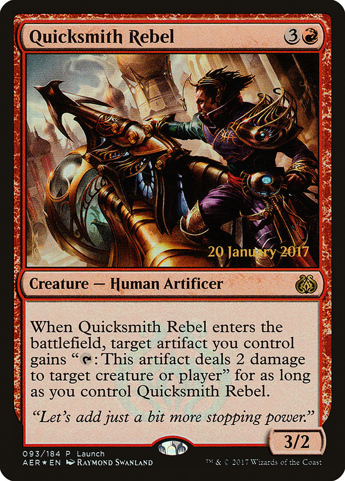 Quicksmith Rebel (Prerelease) (Aether Revolt) - (Foil): Aether Revolt Promos