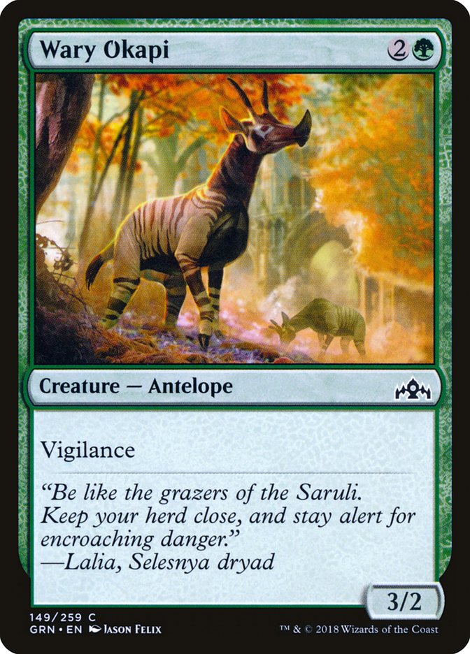 Wary Okapi - (Foil): Guilds of Ravnica