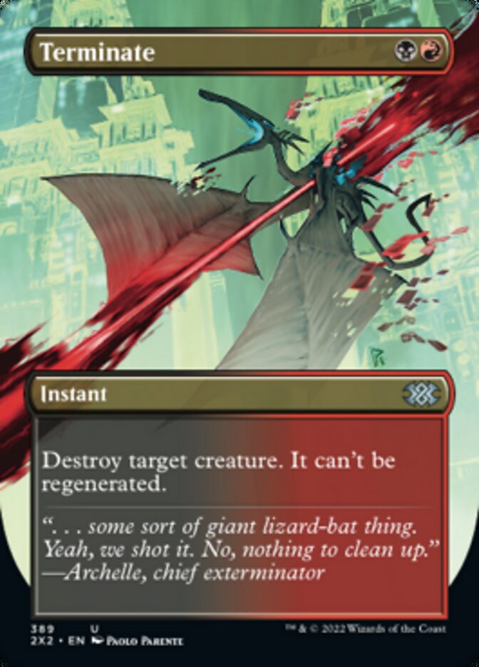 Terminate (Borderless) - (Foil): Double Masters 2022