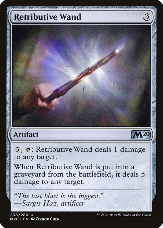 Retributive Wand - (Foil): Core Set 2020