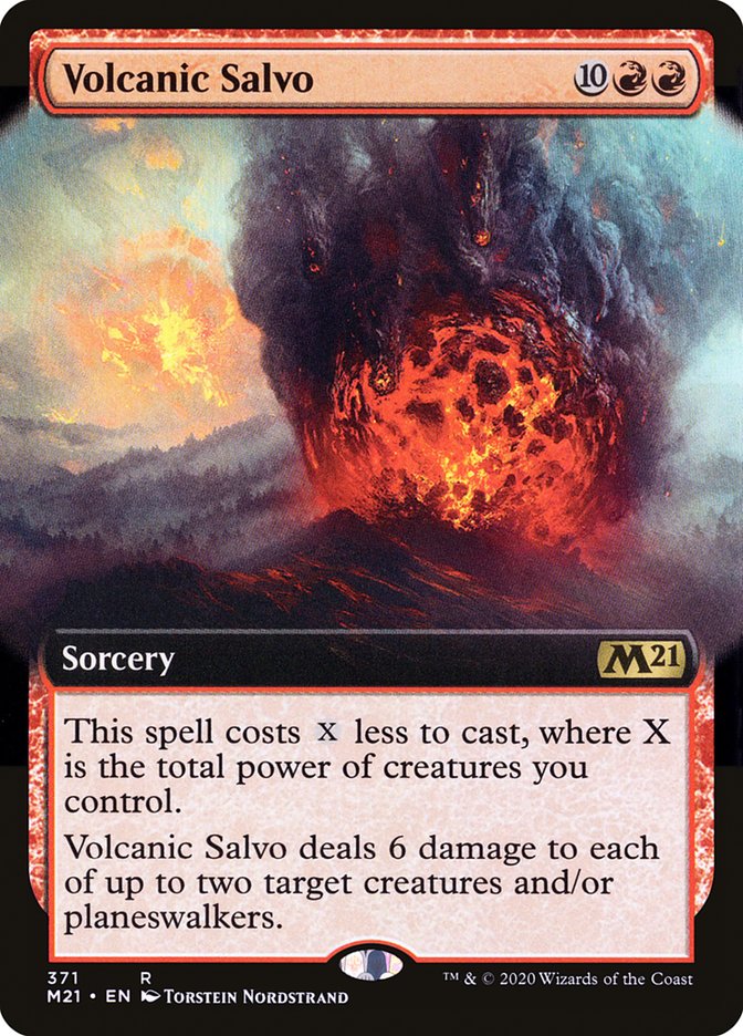 Volcanic Salvo (Extended Art) - (Foil): Core Set 2021