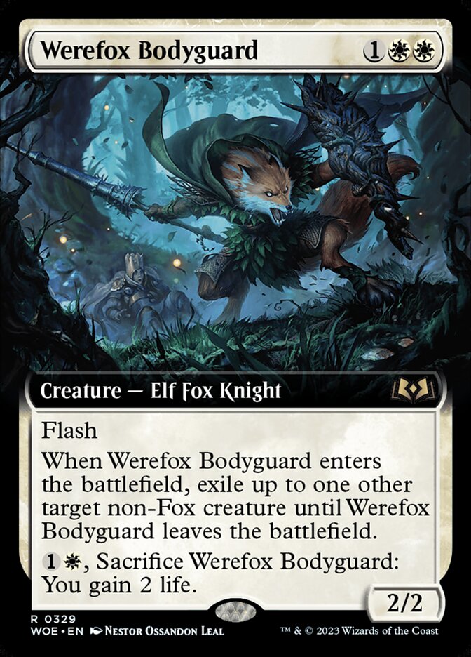 Werefox Bodyguard (Extended Art): Wilds of Eldraine