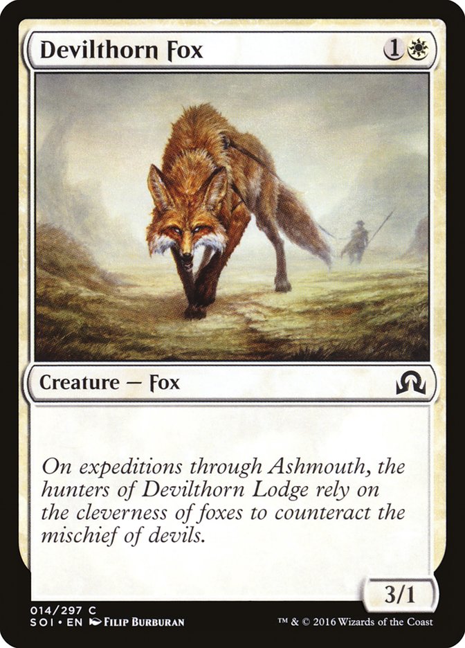 Devilthorn Fox - (Foil): Shadows over Innistrad