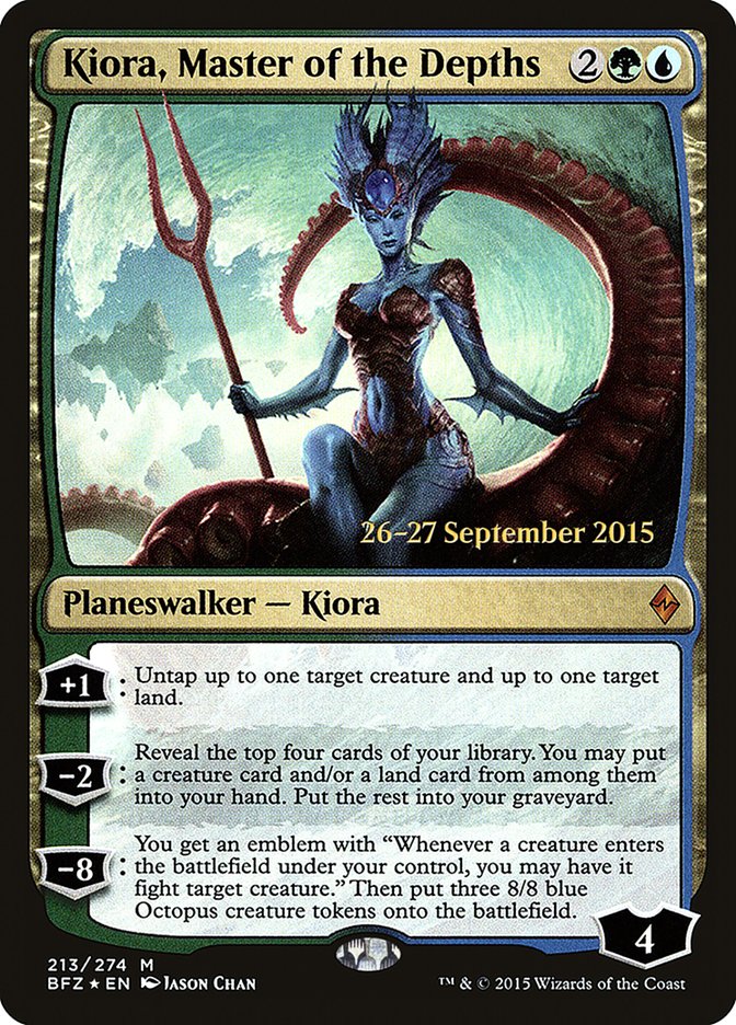 Kiora, Master of the Depths (Prerelease) (Battle for Zendikar) - (Foil): Battle for Zendikar Promos