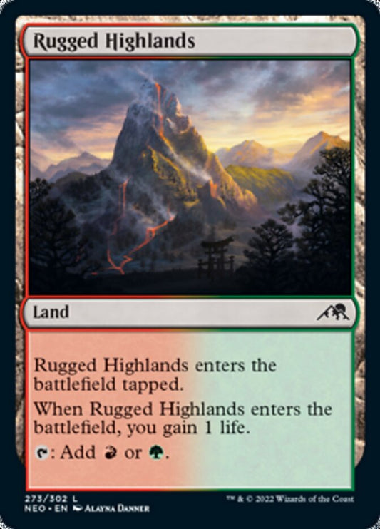 Rugged Highlands - (Foil): Kamigawa: Neon Dynasty