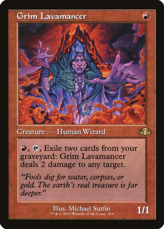 Grim Lavamancer (Retro Frame) - (Foil): Dominaria Remastered