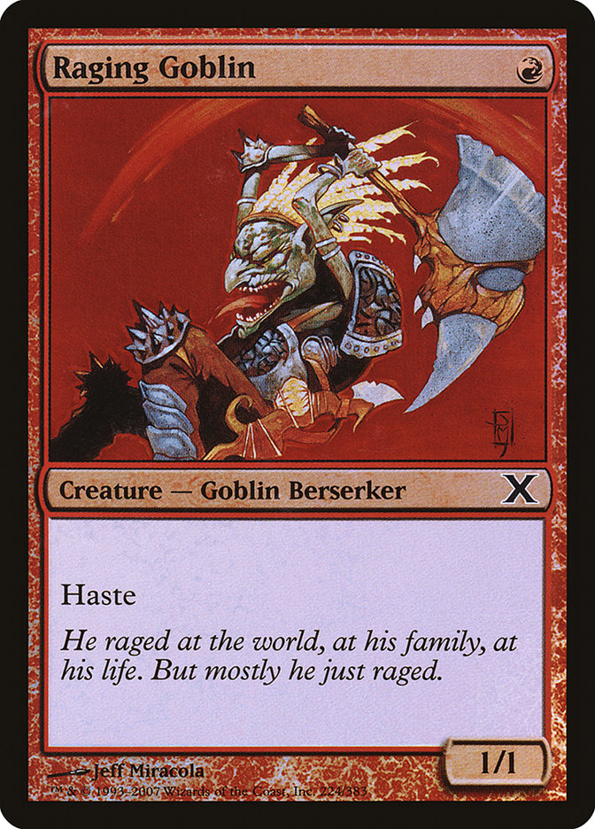 Raging Goblin - (Foil): Tenth Edition